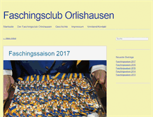 Tablet Screenshot of faschingsclub-orlishausen.de